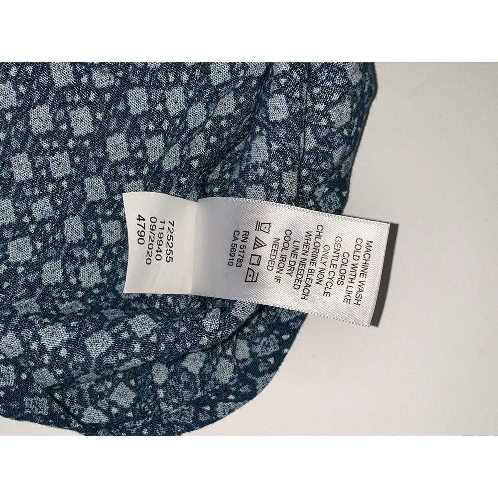 Maurices Womens XXL Teal Geometric Print Lace Detail Long Sleeve Blouse Top - Picture 10 of 10